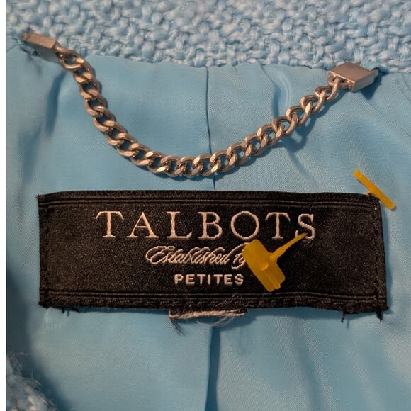 Talbots Black Label Robin's Egg Blue Mid-Century Style Wool Jacket Sz Approx L P - Picture 4 of 15